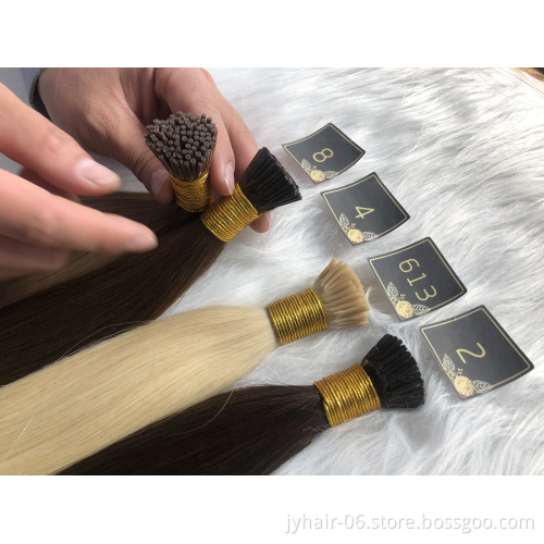 Keratin Pre Bonded Raw Human Hair Extensions Wholesale I Tip U Tip Flat Tip Virgin Hair Extension